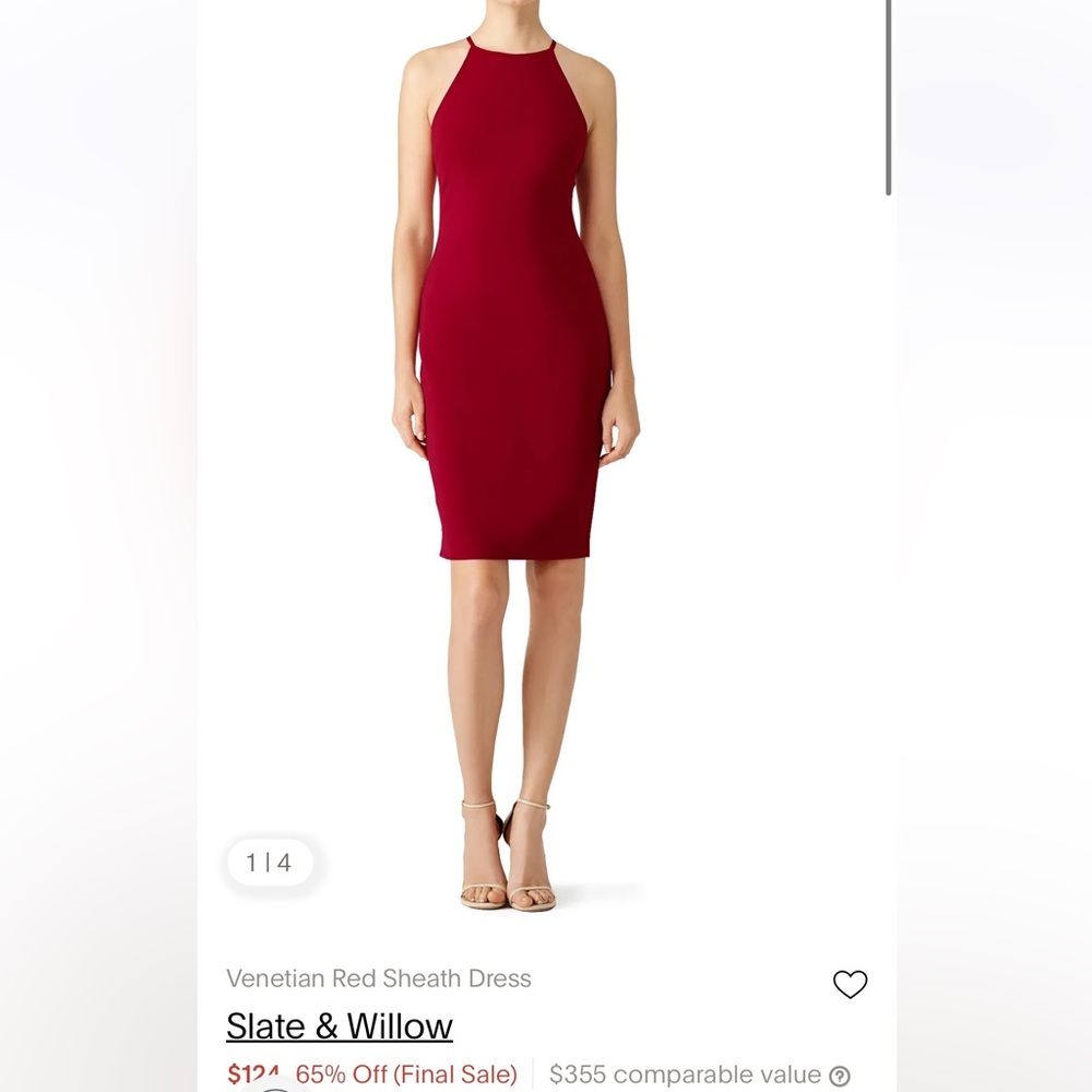 Slate & Willow Red Sheath Dress